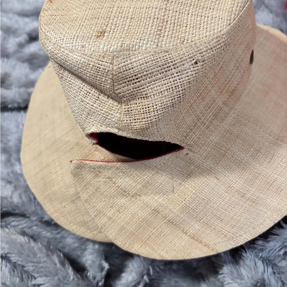 Men's Natural Straw Sun Hat - Neutral Beige